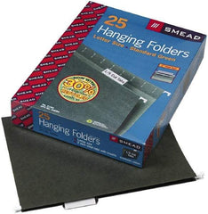 Samsill - 8-1/2 x 11", Letter Size, Standard Green, Expanding Hanging File Holder - 11 Point Stock, 1/5 Tab Cut Location - Exact Tool & Supply