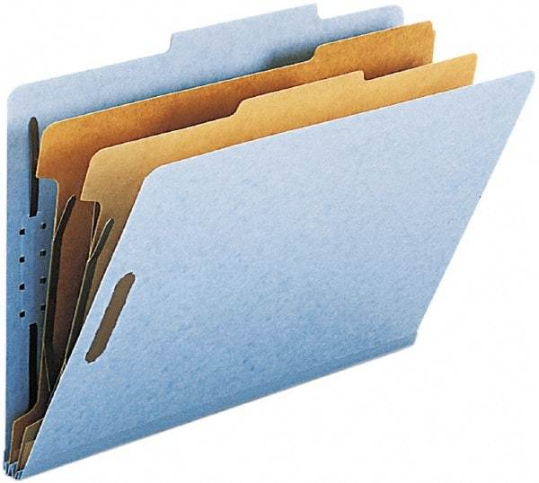 Samsill - 8-1/2 x 14", Legal, Red, Classification Folders with Top Tab Fastener - 11 Point Stock, 2/5 Tab Cut Location - Exact Tool & Supply