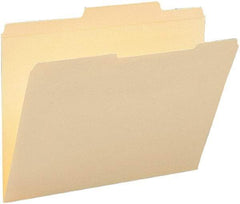 Samsill - 8-1/2 x 11", Letter Size, Manila, File Folders with Top Tab - 11 Point Stock, 2/5 Tab Cut Location - Exact Tool & Supply