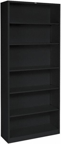 Hon - 5 Shelf, 60-1/8" High x 36" Wide Bookcase - 11" Deep, Laminated, Mahogany - Exact Tool & Supply