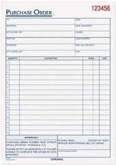 TOPS - 50 Sheet, 5-9/16 x 7-15/16", Purchase Order Book - White - Exact Tool & Supply