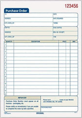 TOPS - 50 Sheet, 5-9/16 x 7-15/16", Purchase Order Book - White - Exact Tool & Supply