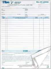 TOPS - 50 Sheet, 8-1/2 x 11", Bill of Lading - White - Exact Tool & Supply