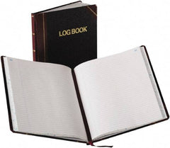 Boorum & Pease - 150 Sheet, 10-3/8 x 8-1/8", Record Rule Log Book - Black & Red - Exact Tool & Supply