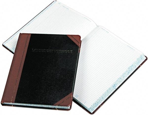 Boorum & Pease - 300 Sheet, 10-3/8 x 8-1/8", Record Rule Notebook - Black - Exact Tool & Supply