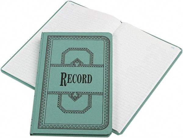 Boorum & Pease - 150 Sheet, 12-1/8 x 7-5/8", Record Rule Record/Account Book - Blue - Exact Tool & Supply
