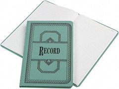Boorum & Pease - 150 Sheet, 12-1/8 x 7-5/8", Record Rule Record/Account Book - Blue - Exact Tool & Supply