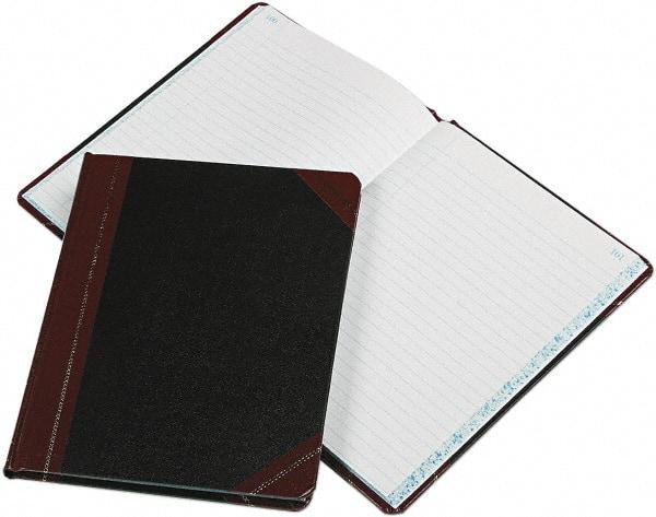 Boorum & Pease - 150 Sheet, 9-5/8 x 7-5/8", Record Rule Record/Account Book - Black & Red - Exact Tool & Supply