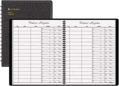 AT-A-GLANCE - 60 Sheet, 8-1/2 x 11", Register Book - Black - Exact Tool & Supply