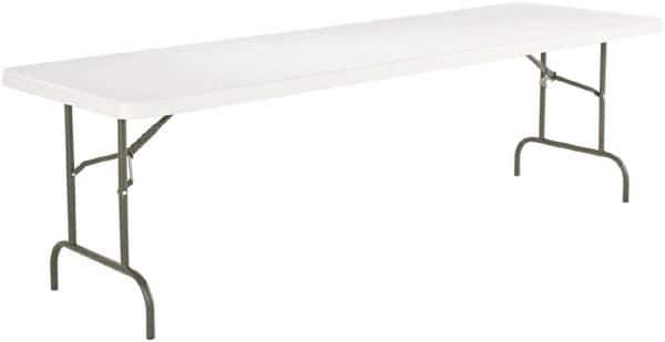 ALERA - 96" Long x 30" Wide x 29" High, Rectangular Folding Table - Platinum - Exact Tool & Supply
