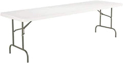 ALERA - 96" Long x 30" Wide x 29" High, Rectangular Folding Table - Platinum - Exact Tool & Supply