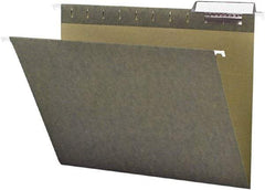 Samsill - 8-1/2 x 11", Letter Size, Standard Green, Expanding Hanging File Holder - 11 Point Stock, 1/3 Tab Cut Location - Exact Tool & Supply