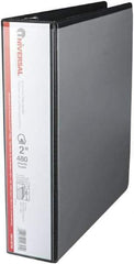 UNIVERSAL - 2" Sheet Capacity, 11 x 8-1/2", View Ring Binder - Vinyl, Black - Exact Tool & Supply