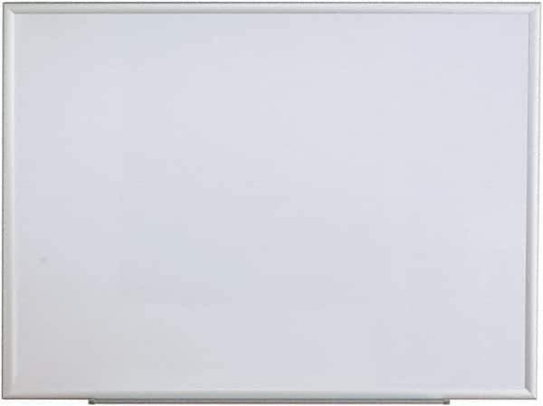 UNIVERSAL - 36" High x 48" Wide Erasable Melamine Marker Boards - Aluminum Frame, 49.6" Deep, Includes Mounting Kit - Exact Tool & Supply