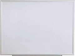 UNIVERSAL - 36" High x 48" Wide Erasable Melamine Marker Boards - Aluminum Frame, 49.6" Deep, Includes Mounting Kit - Exact Tool & Supply