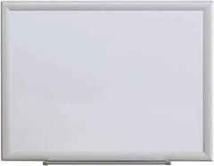 UNIVERSAL - 18" High x 24" Wide Erasable Melamine Marker Boards - Aluminum Frame, 25.8" Deep, Includes Mounting Kit - Exact Tool & Supply