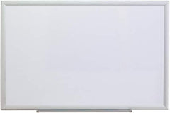 UNIVERSAL - 24" High x 36" Wide Erasable Melamine Marker Boards - Aluminum Frame, 38.2" Deep, Includes Mounting Kit - Exact Tool & Supply