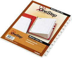 Cardinal - 11 x 8 1/2" Jan to Dec Label, 3-Hole Punched, Preprinted Divider - White - Exact Tool & Supply