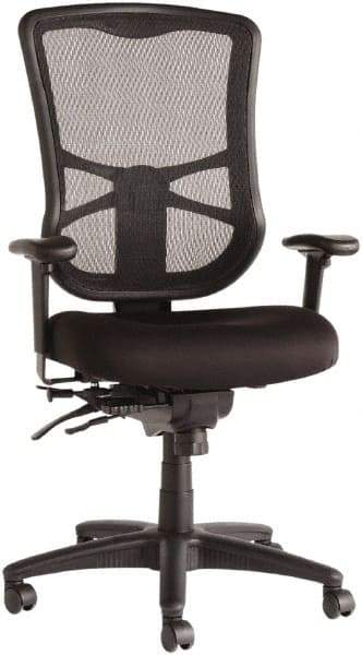 ALERA - 23-5/8 to 26-3/4" High Office/Managerial/Executive Chair - 20" Wide x 21" Deep, Premium Fabric Seat, Black - Exact Tool & Supply