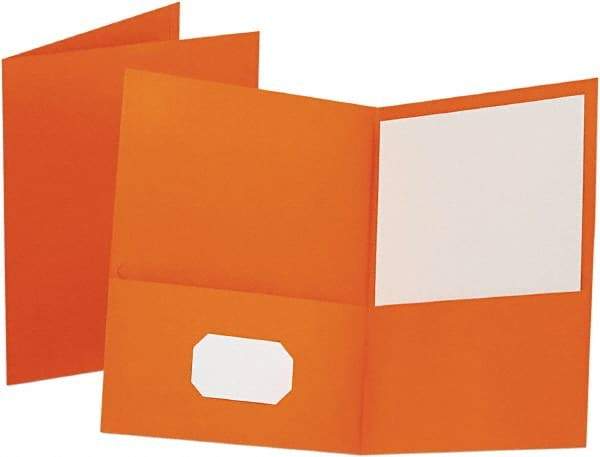 OXFORD - 8-1/2 x 11", Letter Size, Assorted Colors, Pocket Folders - 11 Point Stock - Exact Tool & Supply