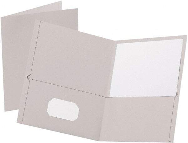 OXFORD - 8-1/2 x 11", Letter Size, Orange, Pocket Folders - 11 Point Stock - Exact Tool & Supply