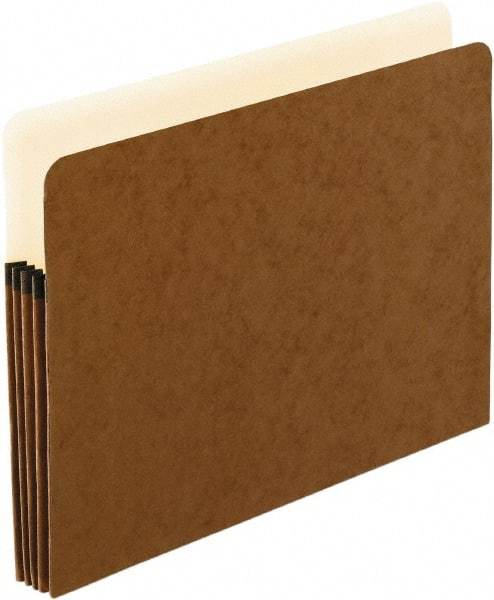 Pendaflex - 8-1/2 x 11", Letter Size, Red, Expandable File Folders with Top Tab Pocket - 11 Point Stock - Exact Tool & Supply