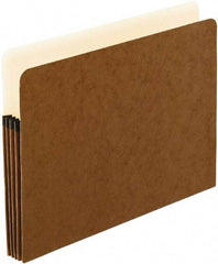 Pendaflex - 8-1/2 x 11", Letter Size, Red, Expandable File Folders with Top Tab Pocket - 11 Point Stock - Exact Tool & Supply