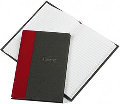 Boorum & Pease - 144 Sheet, 5-1/4 x 7-7/8", Record Rule Record/Account Book - Black & Red - Exact Tool & Supply