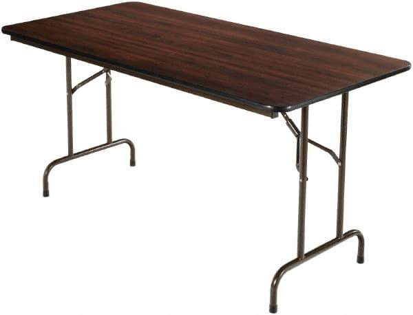 ALERA - 60" Long x 30" Wide x 29" High, Rectangular Folding Table - Walnut - Exact Tool & Supply