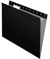 Pendaflex - 8-1/2 x 11", Letter Size, Black, Standard Hanging File Folders - 11 Point Stock, 1/5 Tab Cut Location - Exact Tool & Supply