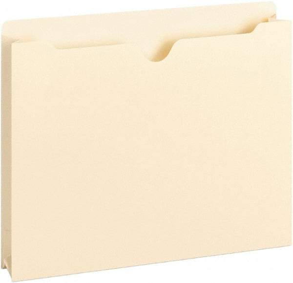 Samsill - 8-1/2 x 11", Letter Size, Manila, File Jacket/Sleeve/Wallet with Expanding Jacket - 11 Point Stock, Straight Tab Cut Location - Exact Tool & Supply