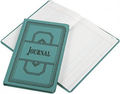 Boorum & Pease - 300 Sheet, 12-1/8 x 7-5/8", Journal Rule Record/Account Book - Blue - Exact Tool & Supply