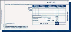 TOPS - 100 Sheet, 7-7/8 x 3-1/4", Sales Slip Book - White - Exact Tool & Supply