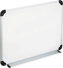 UNIVERSAL - 18" High x 24" Wide Erasable Melamine Marker Boards - Aluminum/Plastic Frame, 25.8" Deep, Includes Accessory Tray/Rail & Mounting Kit - Exact Tool & Supply