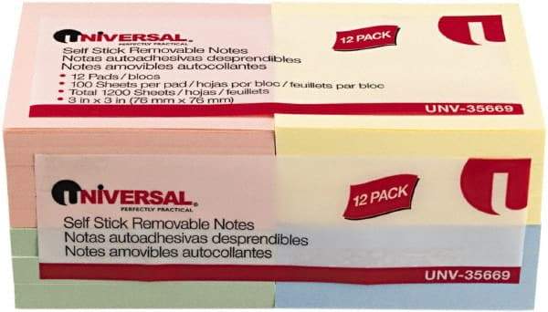 UNIVERSAL - Self-Stick Note & Page Flag Dispensers Size: 3" x 3" - Exact Tool & Supply