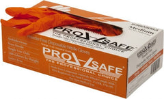 PRO-SAFE - Size M, 5 mil, Industrial Grade, Powder Free Nitrile Disposable Gloves - Exact Tool & Supply