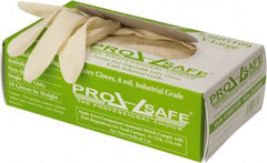 PRO-SAFE - Size XL, 8 mil, Industrial Grade, Powder Free Latex Disposable Gloves - Exact Tool & Supply