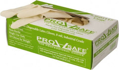 PRO-SAFE - Size L, 8 mil, Industrial Grade, Powder Free Latex Disposable Gloves - Exact Tool & Supply
