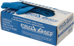 PRO-SAFE - 50 Piece Pack, Size XL, 8 mil, Industrial Grade, Powder Free Nitrile Disposable Gloves - Exact Tool & Supply