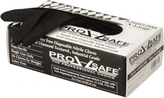PRO-SAFE - 50 Piece Pack, Size XL, 8 mil, Industrial Grade, Powder Free Nitrile Disposable Gloves - Exact Tool & Supply