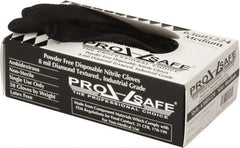 PRO-SAFE - 50 Piece Pack, Size M, 8 mil, Industrial Grade, Powder Free Nitrile Disposable Gloves - Exact Tool & Supply