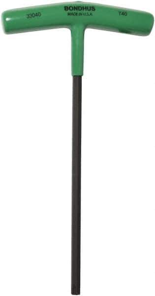Bondhus - T40 Standard Torx Key - T-Handle Cushion Grip, Protanium High Torque Steel - Exact Tool & Supply