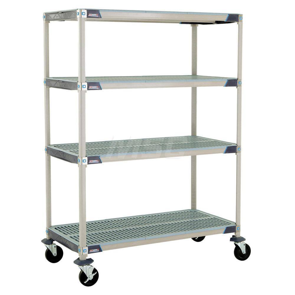 Metro - Carts; Type: Industrial Cart ; Load Capacity (Lb.): 600.000 ; Number of Shelves: 4 ; Width (Inch): 26-5/16 ; Length (Inch): 49-3/4 ; Height (Inch): 67-5/16 - Exact Tool & Supply