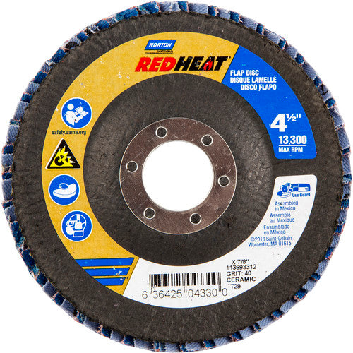 ‎4-1/2″ × 1/4″ × 7/8″ Twinfiber Flap Disc Type 29 Conical 40 Grit - Exact Tool & Supply