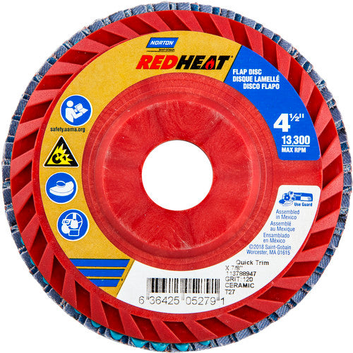 ‎4-1/2″ × 1/4″ × 7/8″ Twinstar Flap Disc Type 27 Flat 120 Grit - Exact Tool & Supply