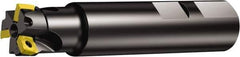 Sandvik Coromant - 1-1/2" Cut Diam, 5.5mm Max Depth of Cut, 1-1/4" Shank Diam, 4" OAL, Indexable Square Shoulder End Mill - 490R-08T308M-PL Inserts, Weldon Shank, 90° Lead Angle, Through Coolant, Series CoroMill 490 - Exact Tool & Supply