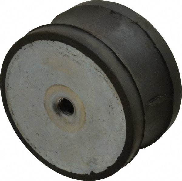 Value Collection - 800 Kg Capacity, M12x1.75 Standard Deflection Vibration Isolator - 3-9/16" Diam, 50mm High - Exact Tool & Supply