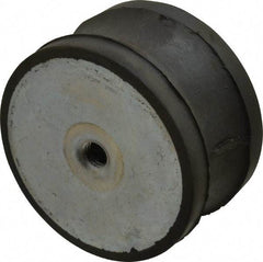 Value Collection - 800 Kg Capacity, M12x1.75 Standard Deflection Vibration Isolator - 3-9/16" Diam, 50mm High - Exact Tool & Supply
