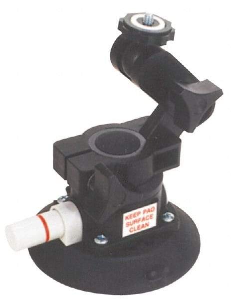 Woods Power-Grip - 10 Lb. Capacity Vacuum Mount Lifter - 4-1/2 Inch Diameter Polycarbonate Cup and 1/4-20 Stud Articulating Mount - Exact Tool & Supply