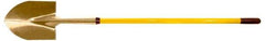 Ampco - 11-1/4" High x 9" Wide Round Aluminum Bronze Shovel - 56-1/2" Long Fiberglass Straight Handle - Exact Tool & Supply